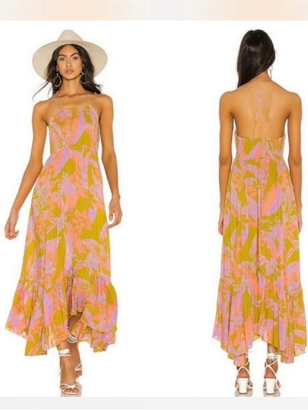 Free People Intimately Heatwave   Floral Halter Maxi Dress
